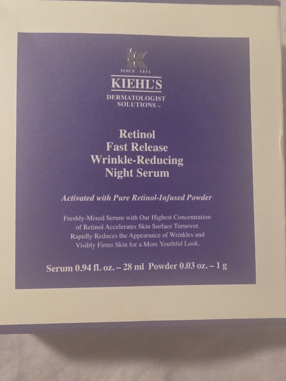 Kiehl's Retinol Fast Release Night Serum - Purple